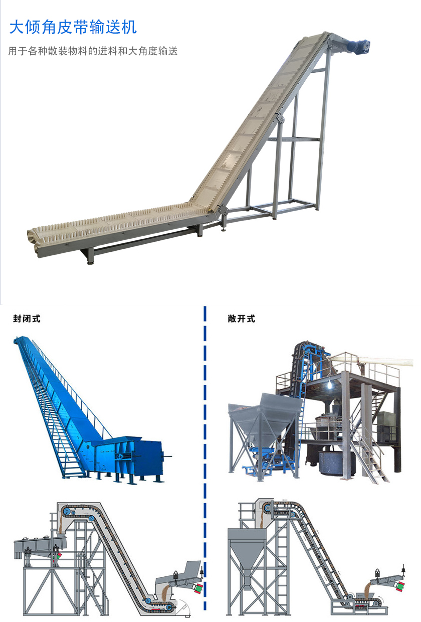 在環(huán)境溫度為-19℃ ~+40℃范圍內(nèi)，輸送堆積比重為0.5-2.5t/m3的各種散狀物料